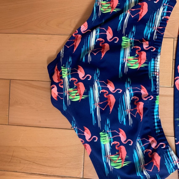 Lime ricki size s flamingo pattern two piece swimsuit - Picture 5 of 5